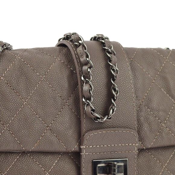 Chanel Gray Caviar Skin Mademoiselle #124855C22B - Picture 3 of 7